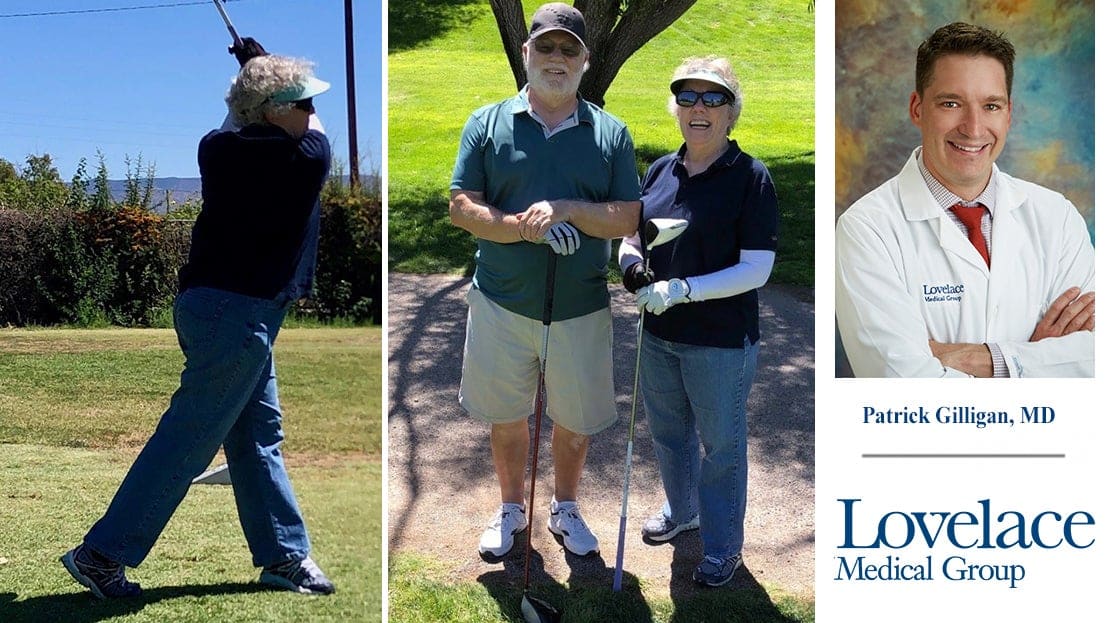 Golfer happily back on the course after knee replacement