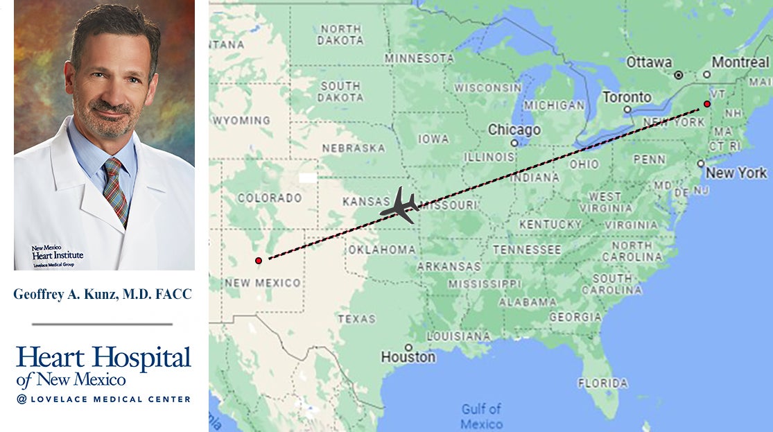 Cardiac patient’s annual exam includes cross-country flight